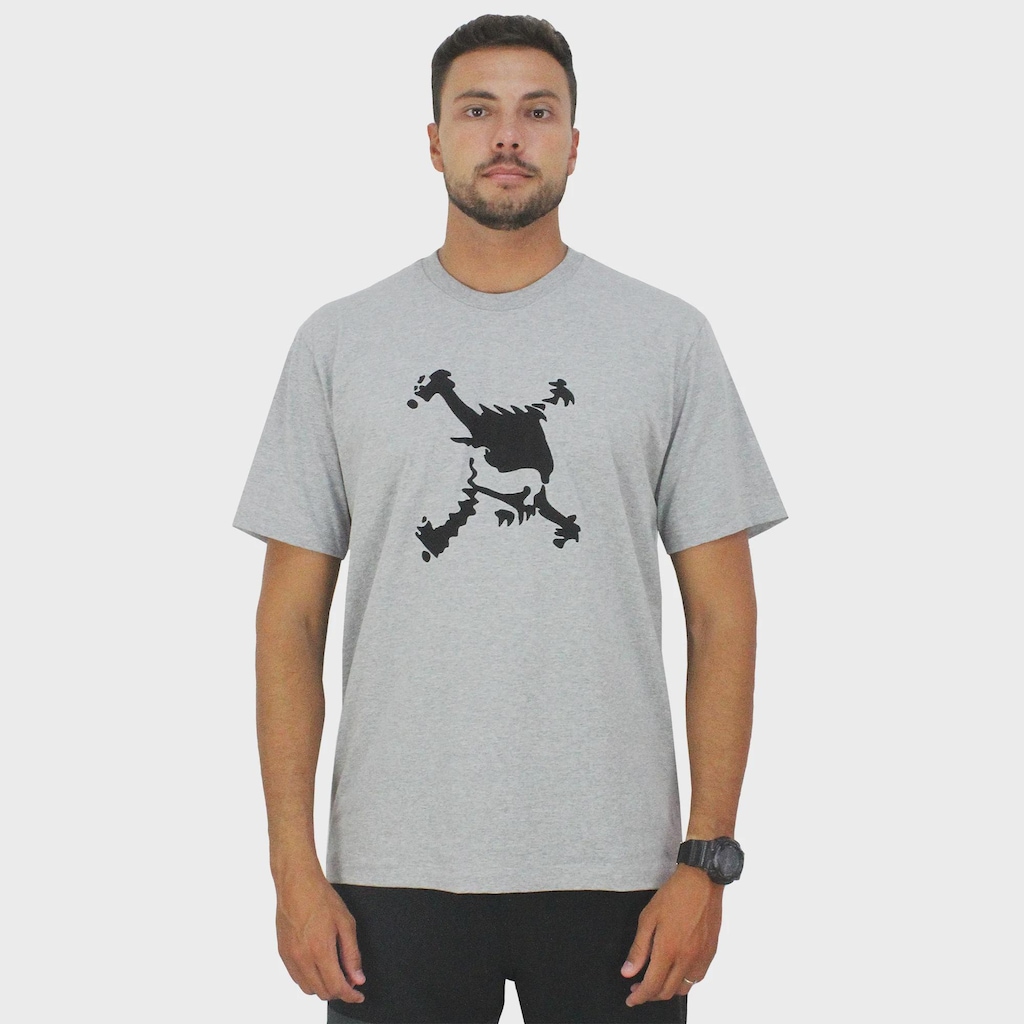 Imagem 2 do produto Camiseta Oakley Heritage Skull Heather Grey - Masculina