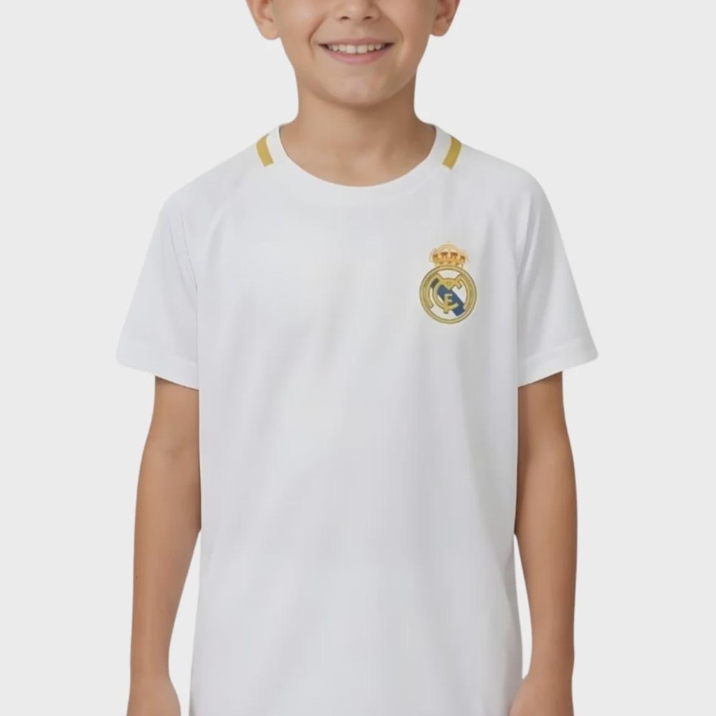 Imagem 4 do produto Camisa do Real Madrid Merengue Braziline - Infantil