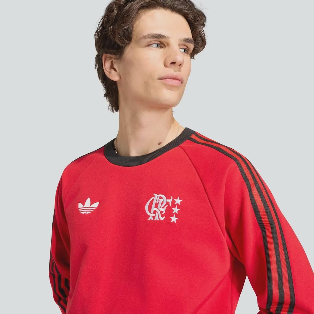 Imagem 3 do produto Blusão Moletom do Flamengo Originals Gola Redonda adidas