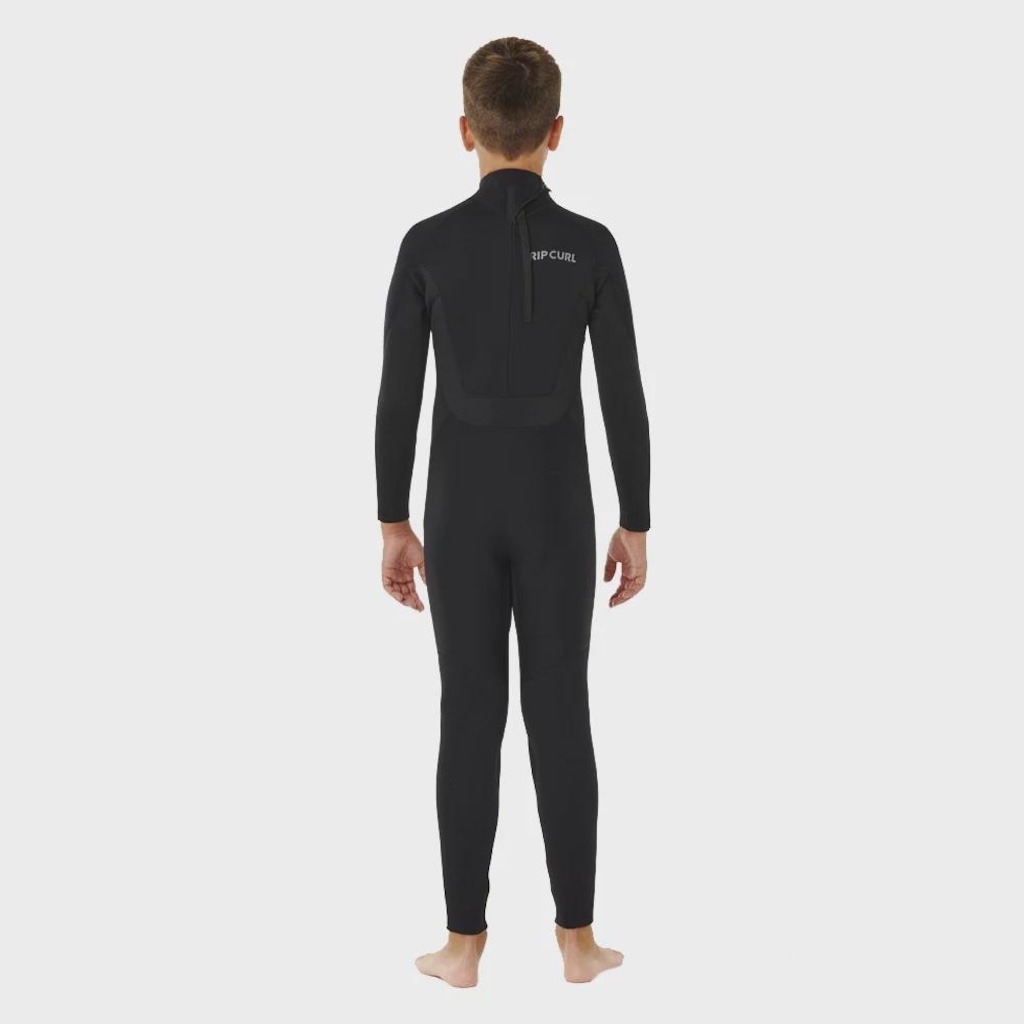 Imagem 5 do produto Long John Rip Curl Back Zip Black Juvenil Trad 3/2mm