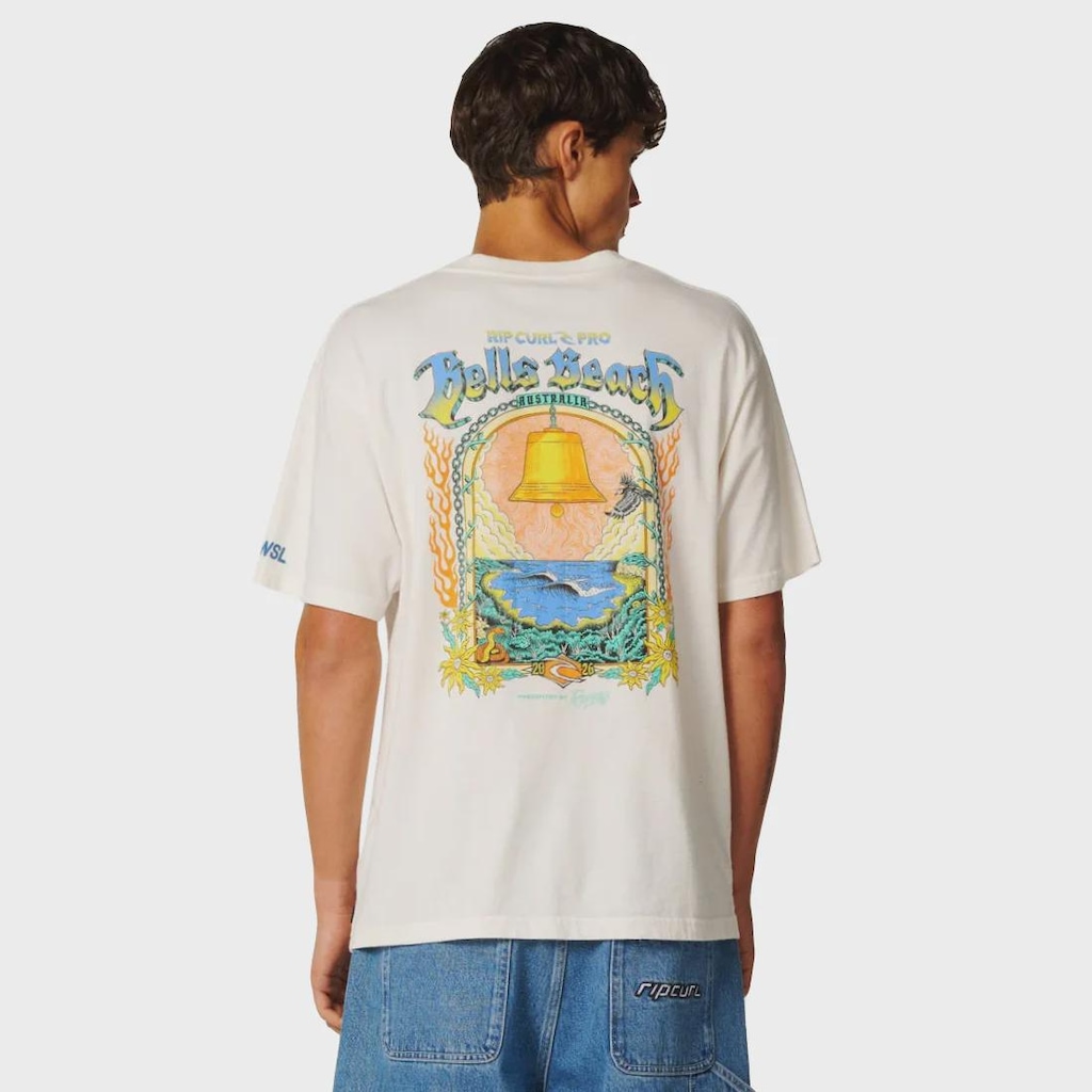 Imagem 2 do produto Camiseta Rip Curl Bells Beach Pro Event Bone Importada Masculina