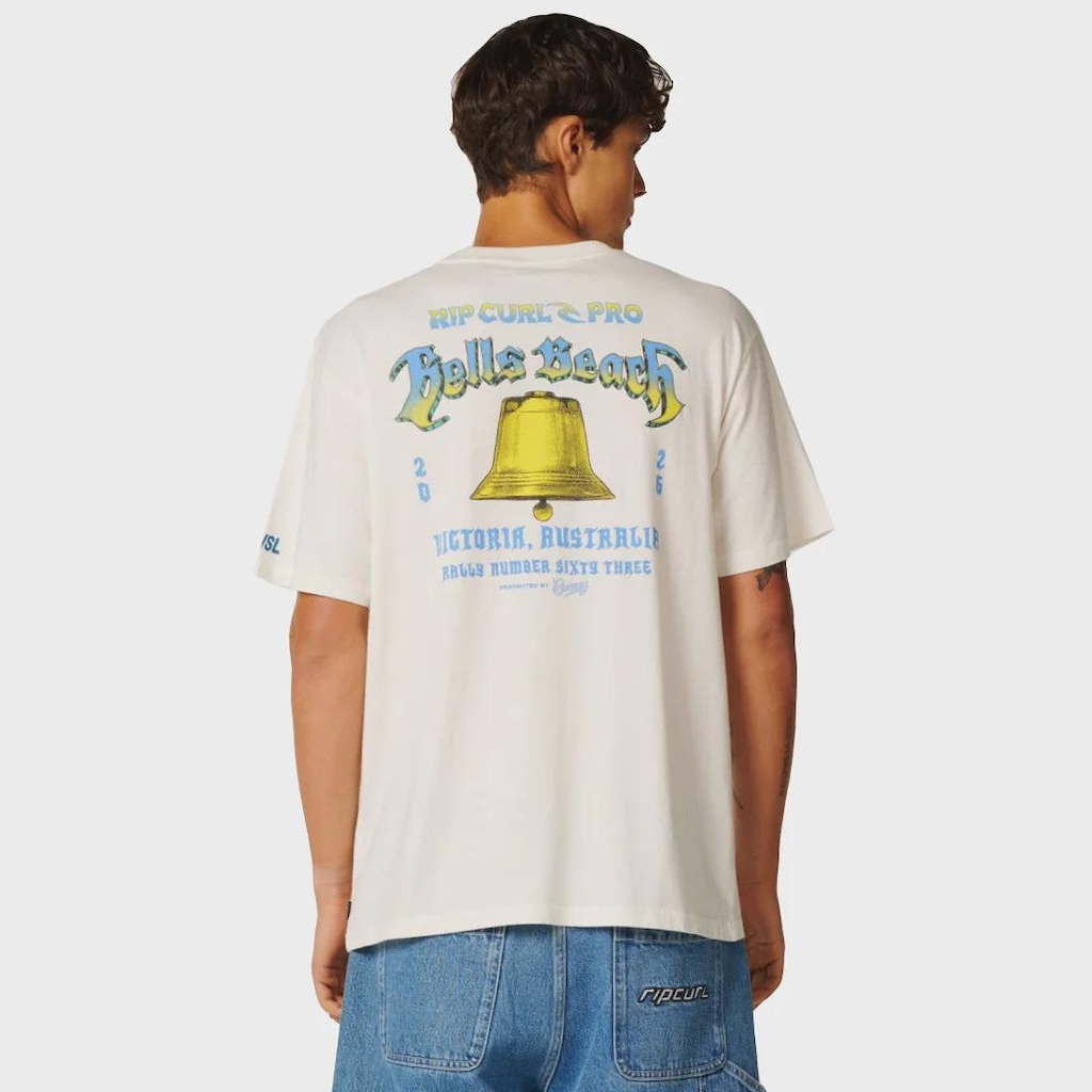 Imagem 2 do produto Camiseta Rip Curl Bells Beach Pro Logo Bone Importada - Masculina