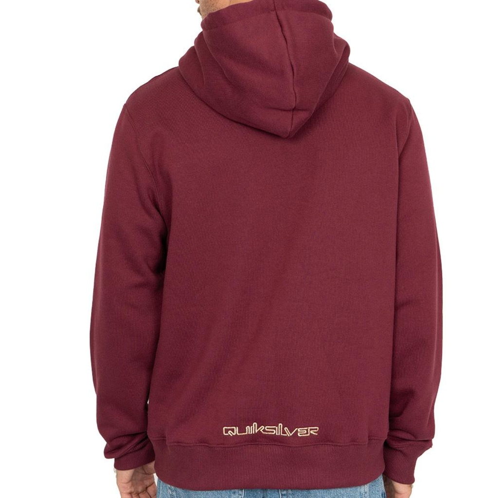 Imagem 2 do produto Blusão de Moletom com Capuz Quiksilver Canguru Chrome Three Logo - Masculino