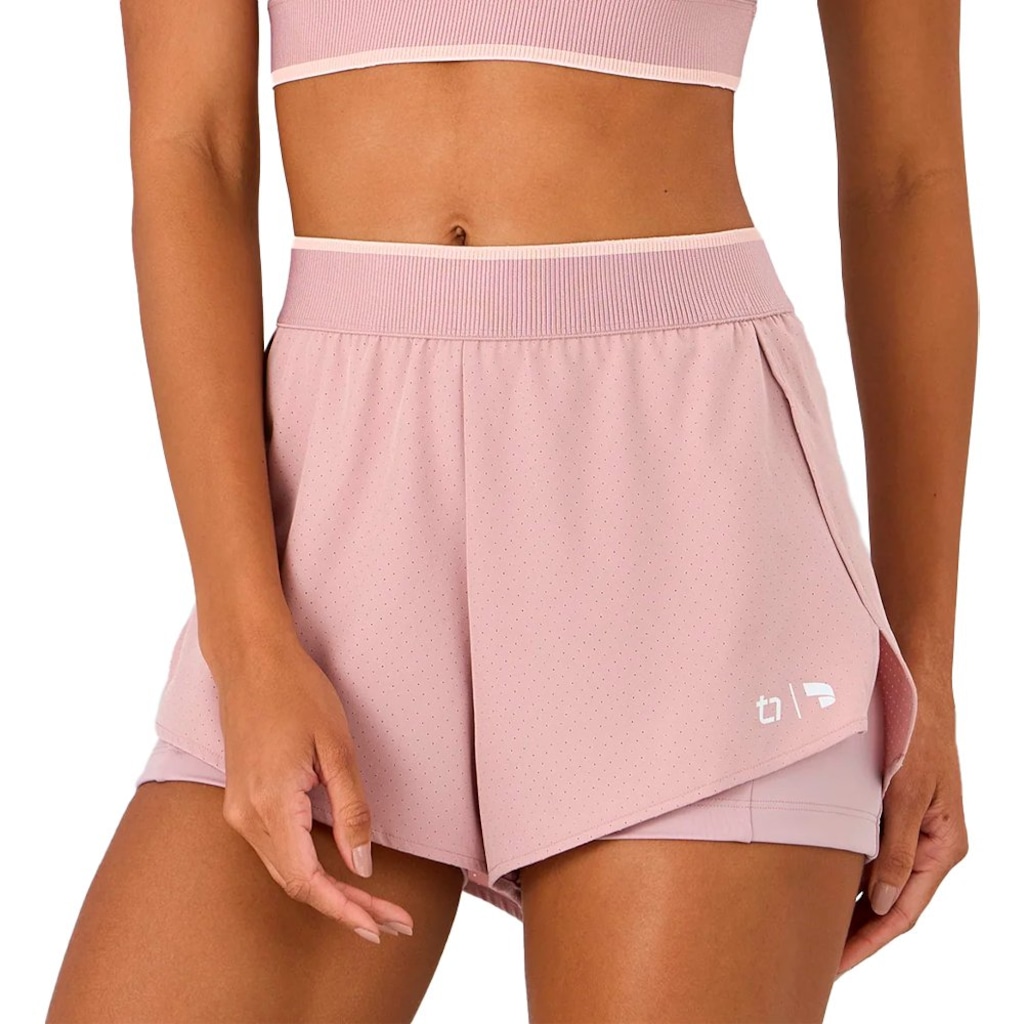 Imagem 2 do produto Shorts 2 Em 1 Alto Giro Sobreposto Feminino