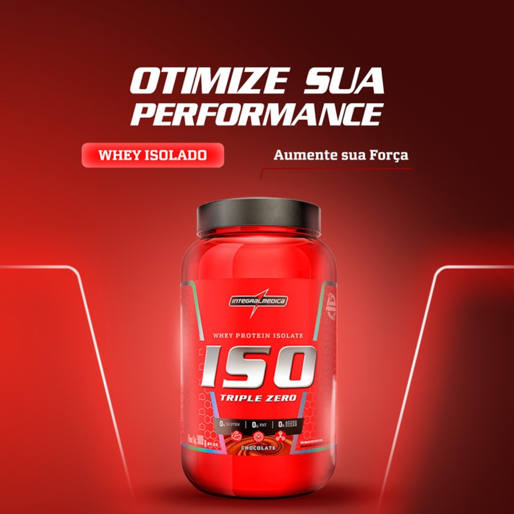 Imagem 2 do produto Whey Protein Integralmedica Iso Triple Zero 900g Pote