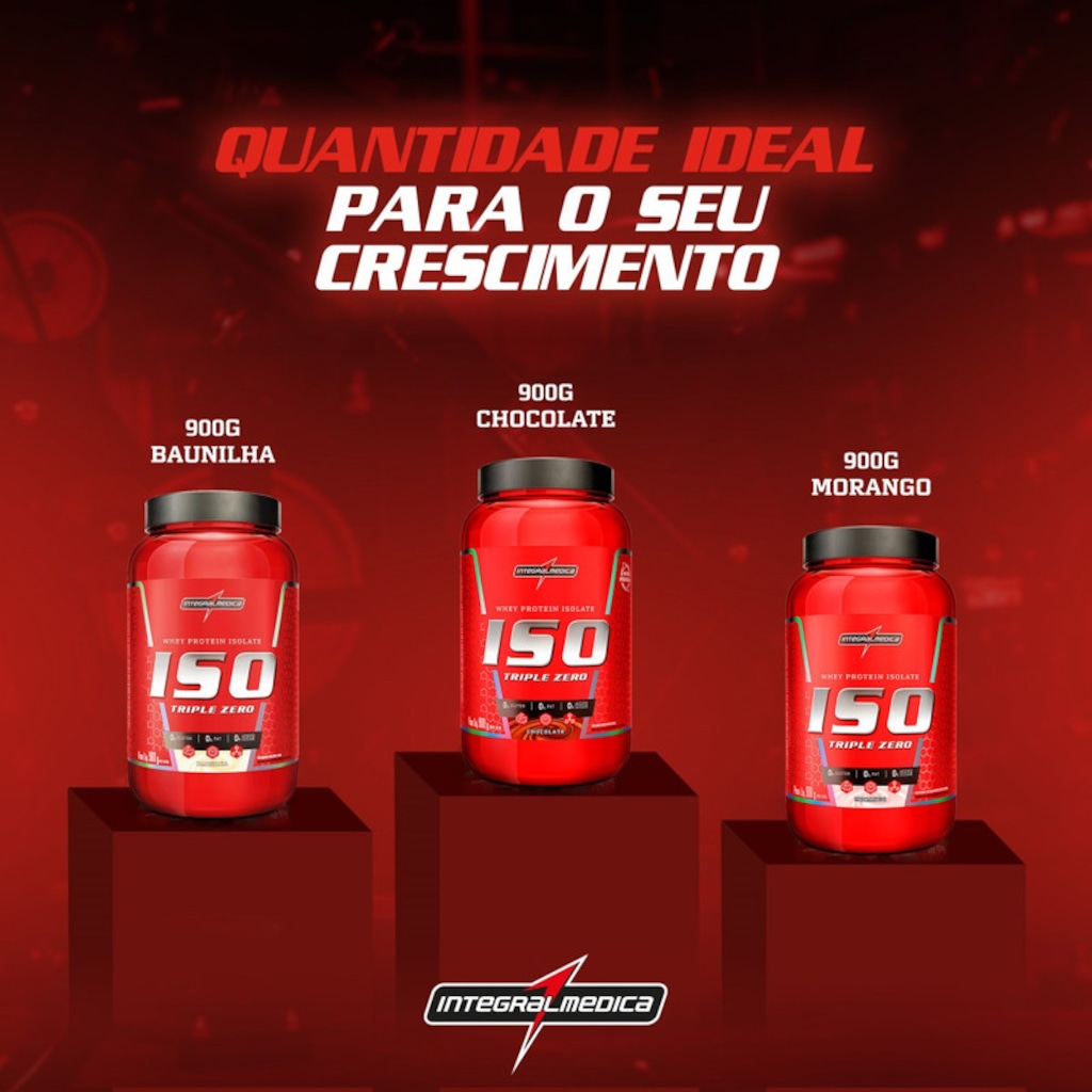 Imagem 4 do produto Whey Protein Integralmedica Iso Triple Zero 900g Pote