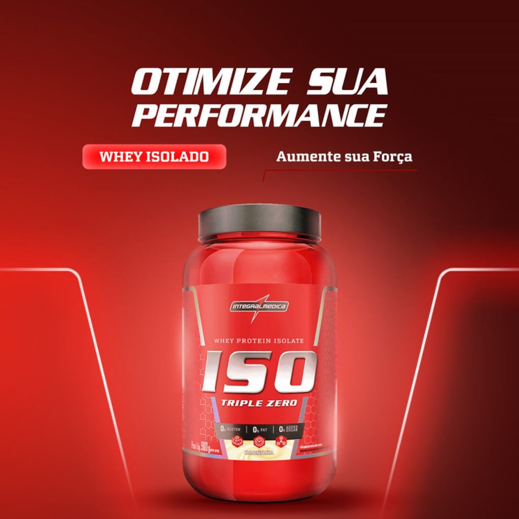 Imagem 2 do produto Whey Protein Integralmedica Iso Triple Zero 900g Pote