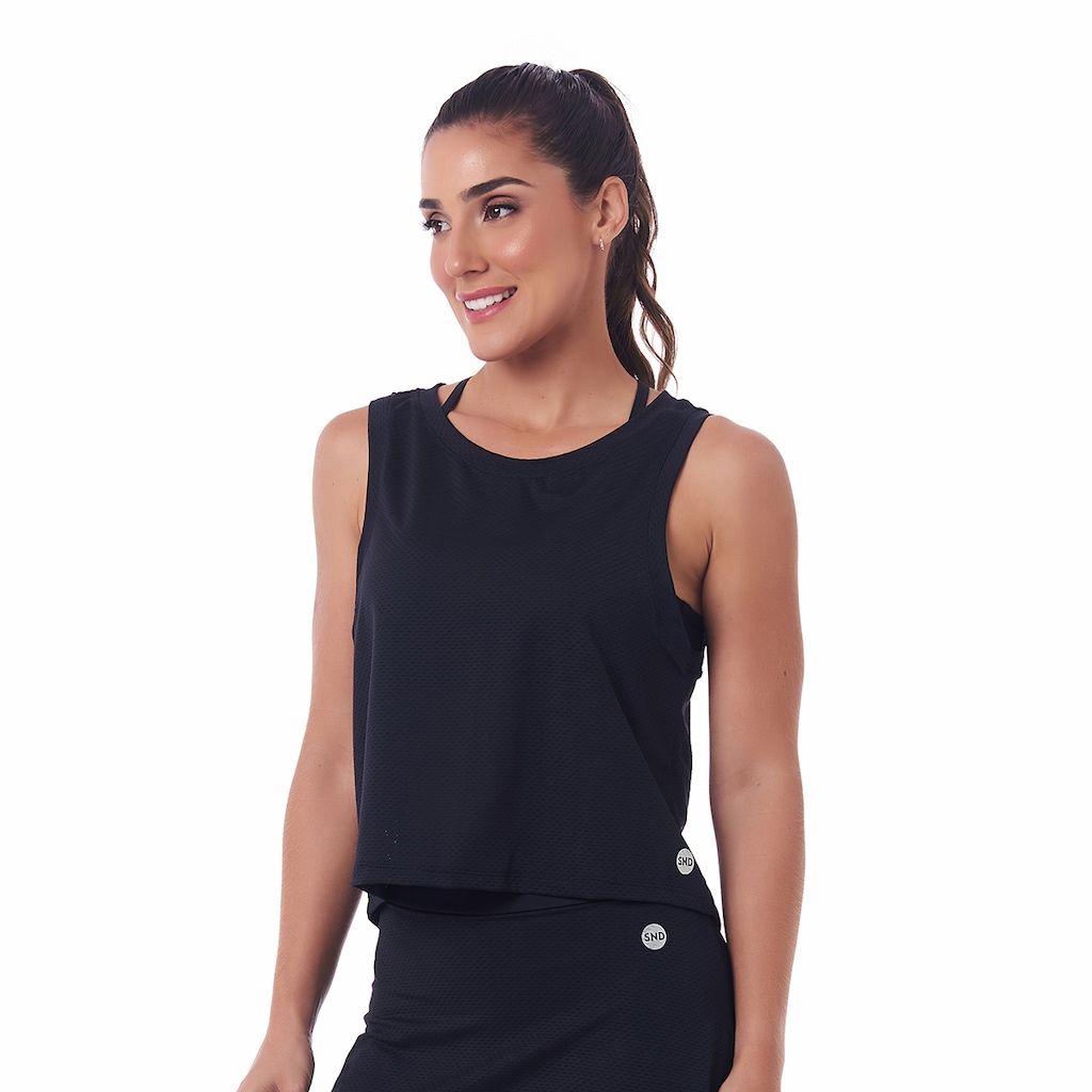 Imagem 2 do produto Regata Cropped Feminina BT SND Fitness