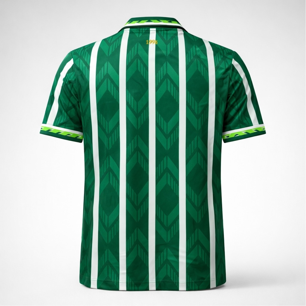 Imagem 3 do produto Camisa Polo do Palmeiras Retrô 1996 Listrada Betel Plus Size - Masculina