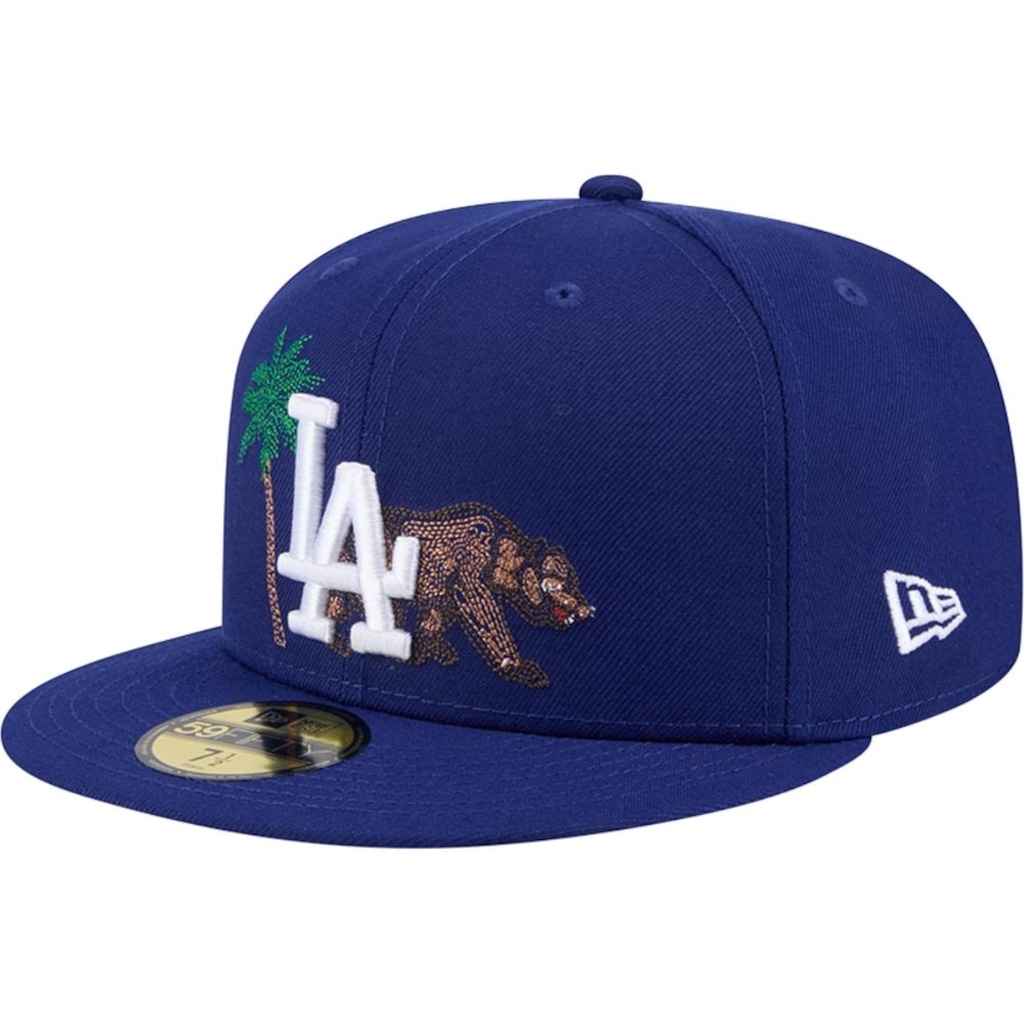 Imagem 1 do produto Boné Unissex New Era 59FIFTY Fitted Los Angeles Dodgers State Stitch Aba Reta