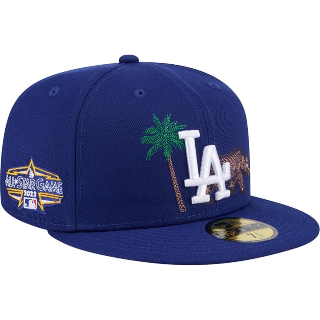 Imagem 2 do produto Boné Unissex New Era 59FIFTY Fitted Los Angeles Dodgers State Stitch Aba Reta