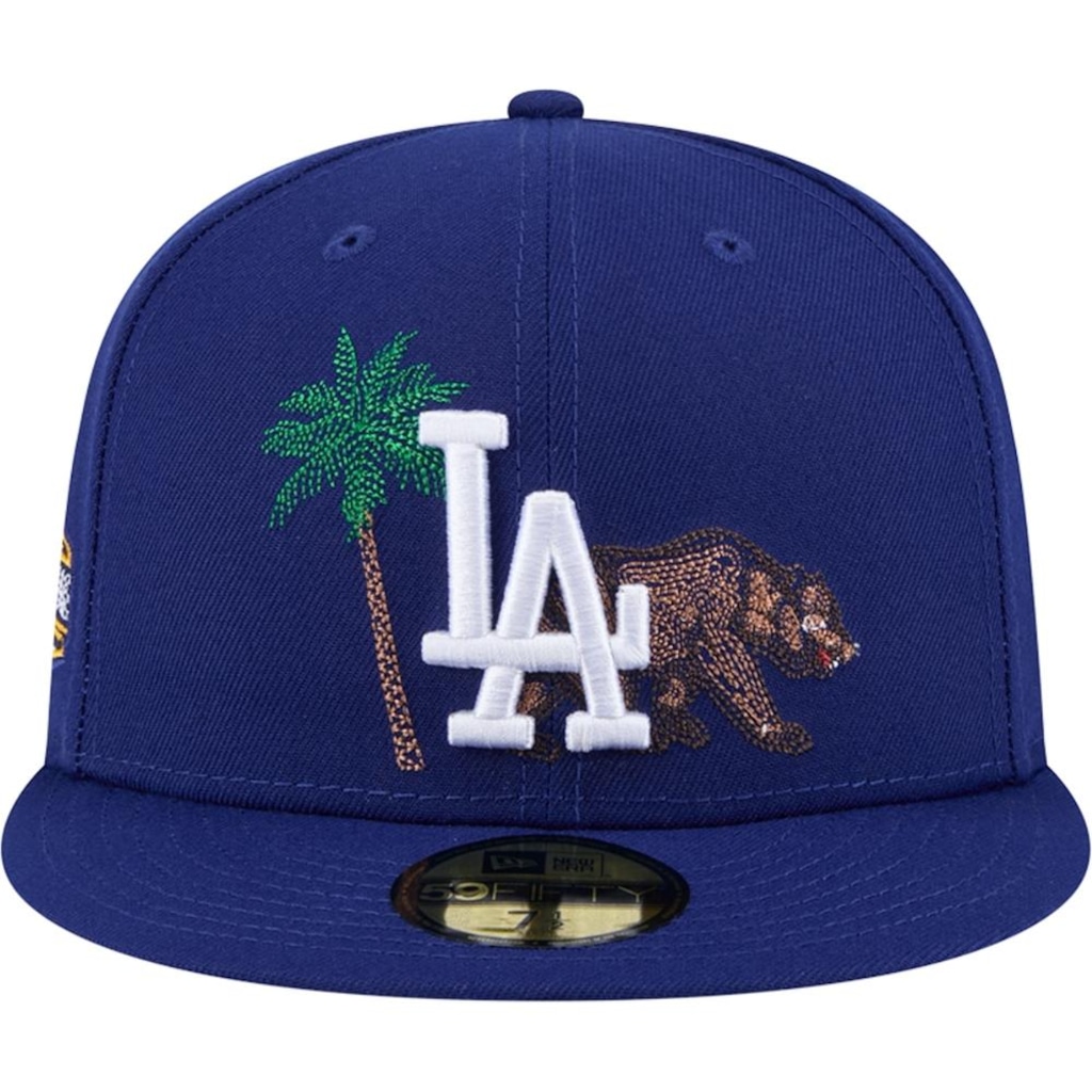 Imagem 3 do produto Boné Unissex New Era 59FIFTY Fitted Los Angeles Dodgers State Stitch Aba Reta