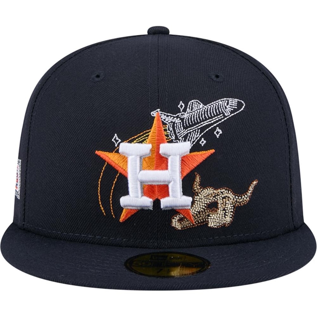 Imagem 3 do produto Boné Unissex New Era 59FIFTY Fitted Houston Astros State Stitch Aba Reta