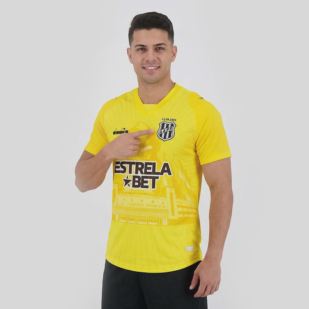 Imagem 2 do produto Camisa Ponte Preta Goleiro II 2024 Diadora Masculina