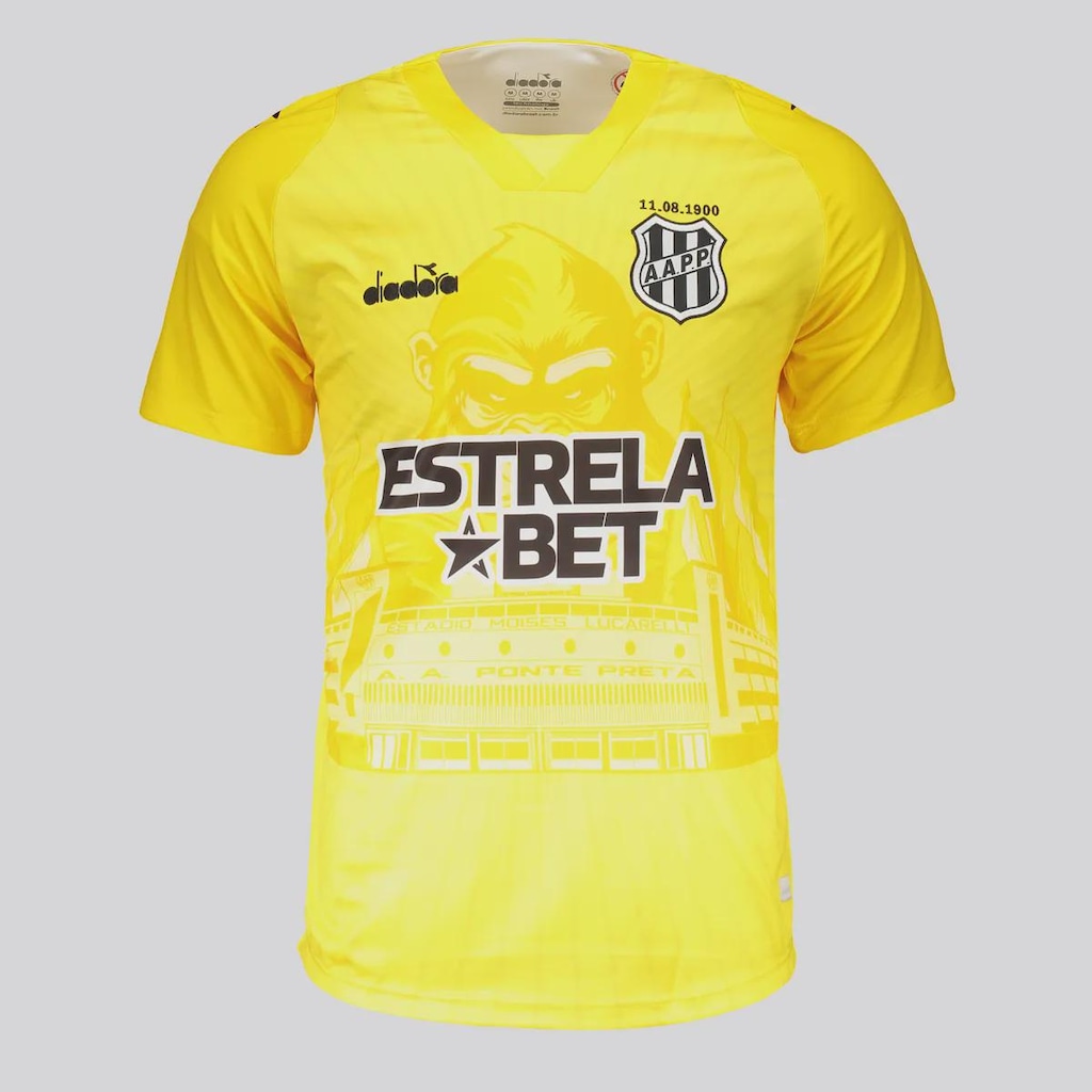Imagem 4 do produto Camisa Ponte Preta Goleiro II 2024 Diadora Masculina