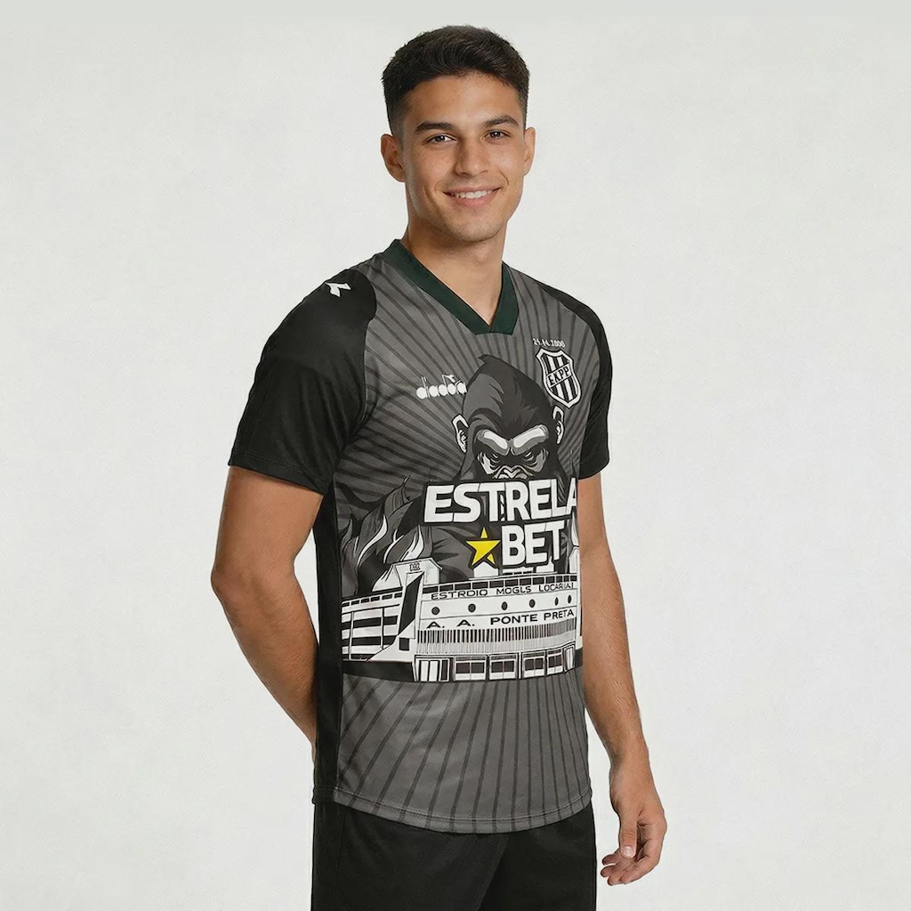 Imagem 2 do produto Camisa Ponte Preta Goleiro III 2024 Diadora Masculina