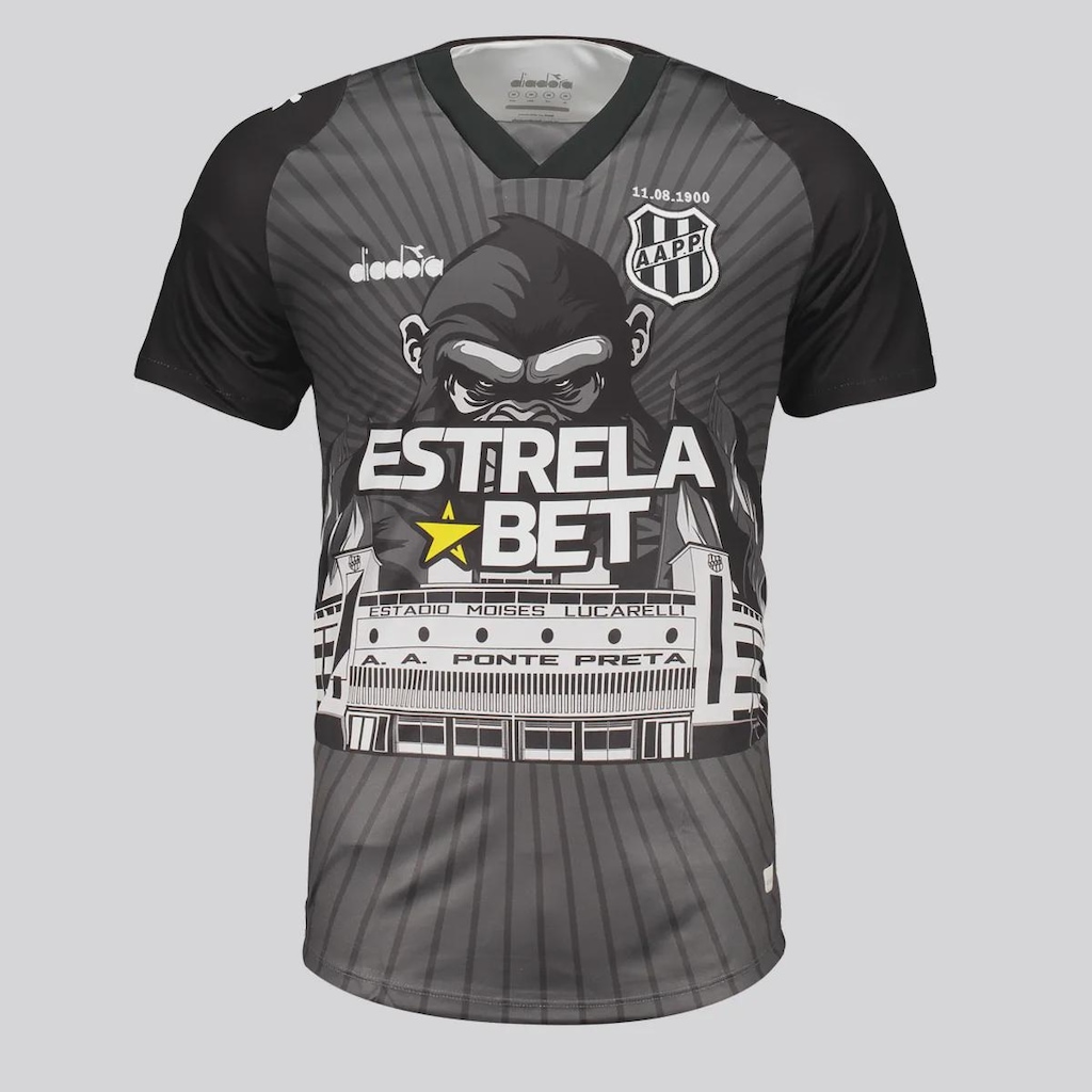 Imagem 4 do produto Camisa Ponte Preta Goleiro III 2024 Diadora Masculina