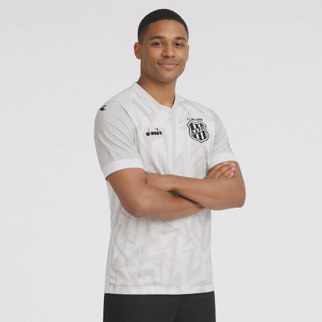 Imagem 2 do produto Camisa Ponte Preta Aquecimento Atleta 2025 Diadora Masculina