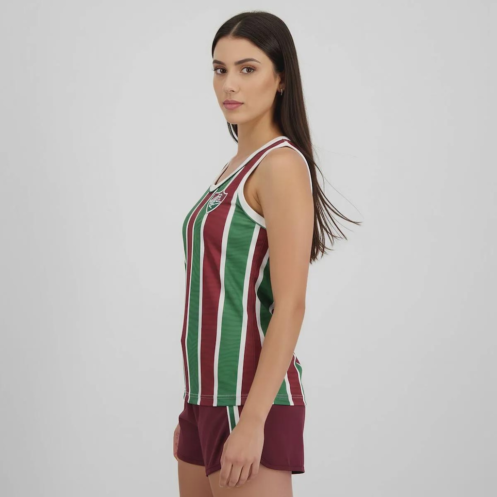 Imagem 2 do produto Camiseta Regata Fluminense Agora Grená Braziline Feminina