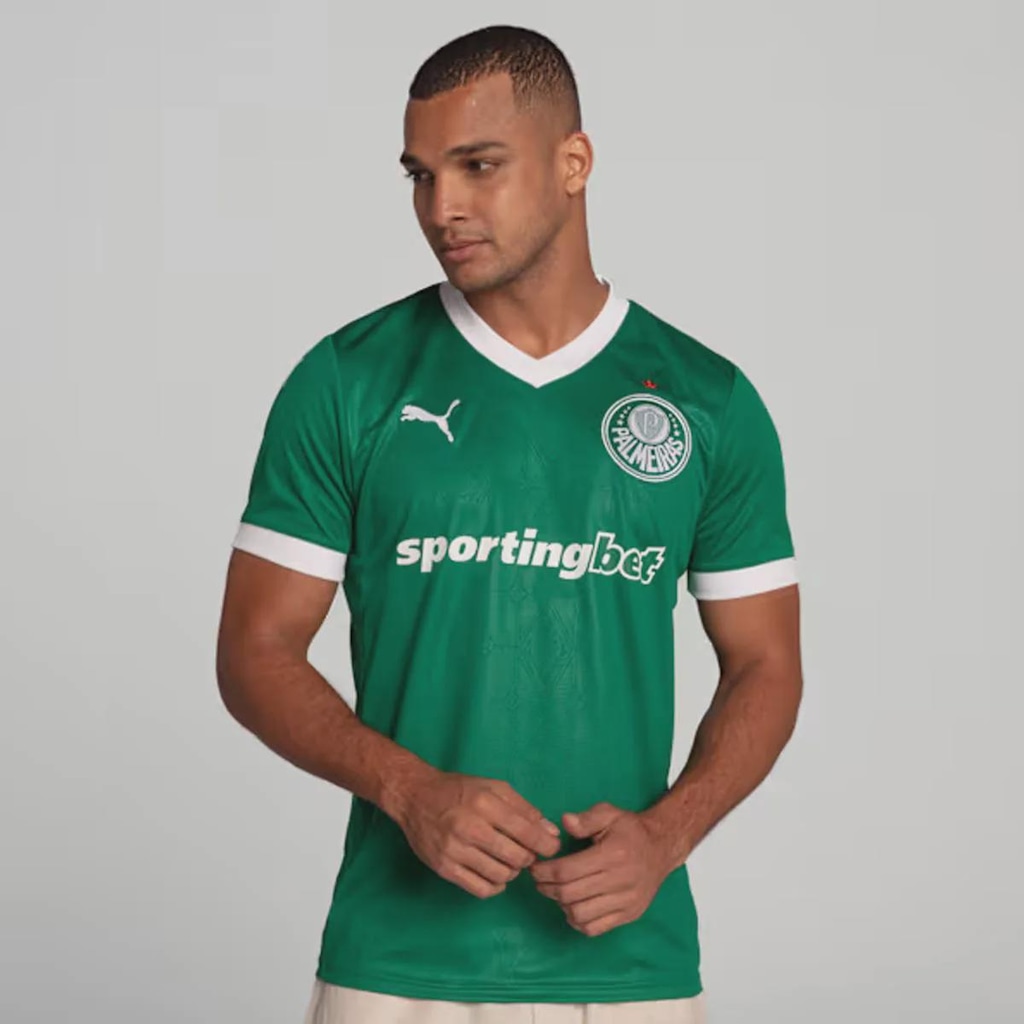 Imagem 4 do produto Camisa do Palmeiras I 2025 Com Patrocínio Puma Masculina