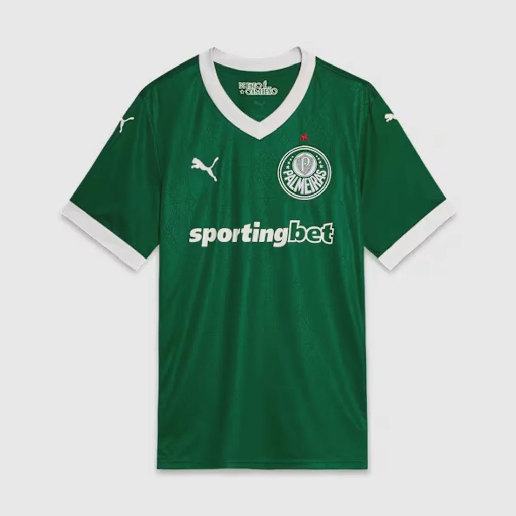 Imagem 5 do produto Camisa do Palmeiras I 2025 Com Patrocínio Puma Masculina