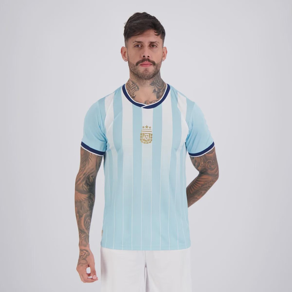 Imagem 2 do produto Camisa Argentina Lanes Azul 10 Messi FutFanatics Masculina