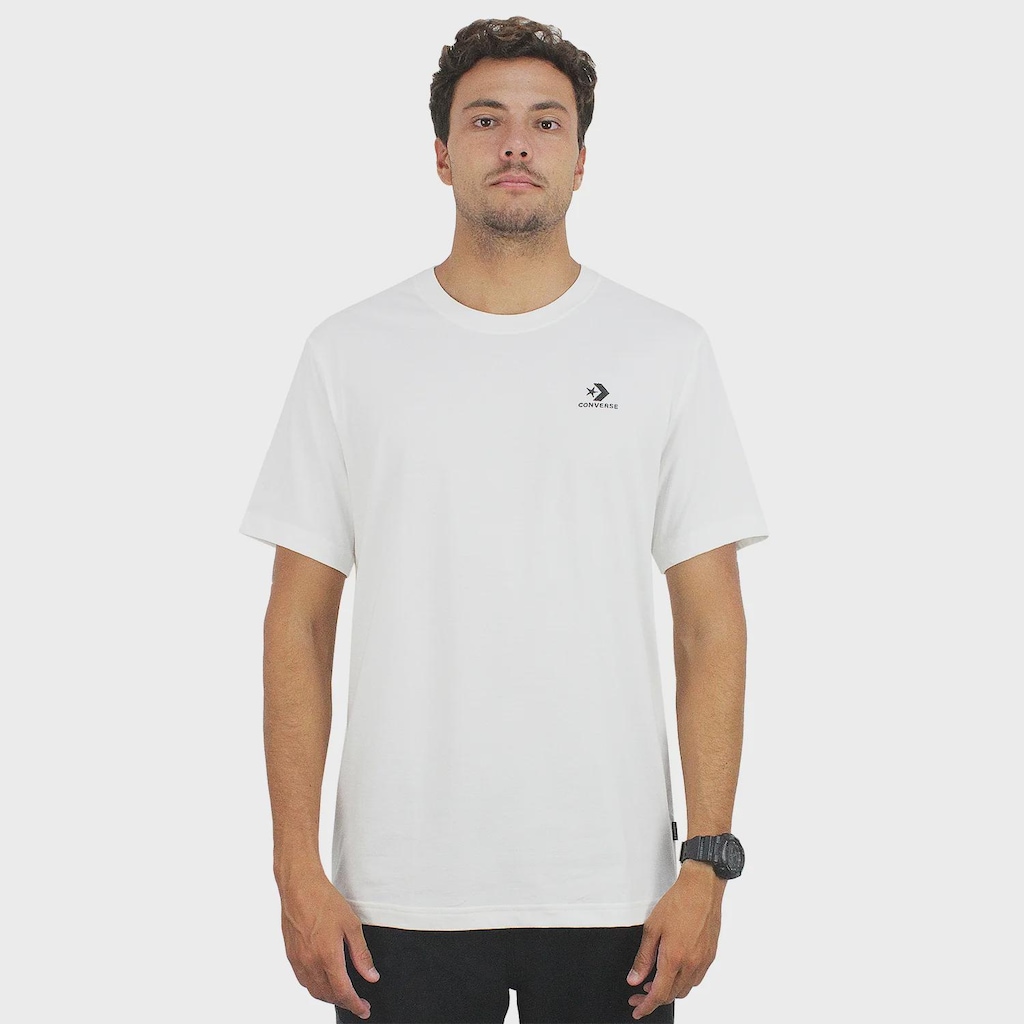 Imagem 2 do produto Camiseta Converse Go To Embroidered Star Chevron White Masculina