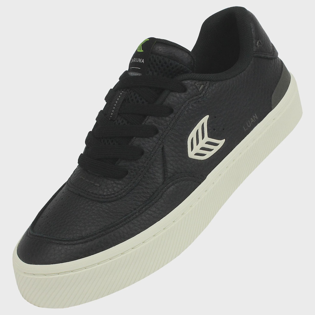 Imagem 4 do produto Tênis Masculino Cariuma Luan Pro Black Premium Leather Ivory Logo Importado