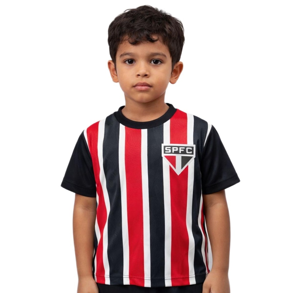 Imagem 2 do produto Camisa do São Paulo Exultante Listrada Braziline - Infantil