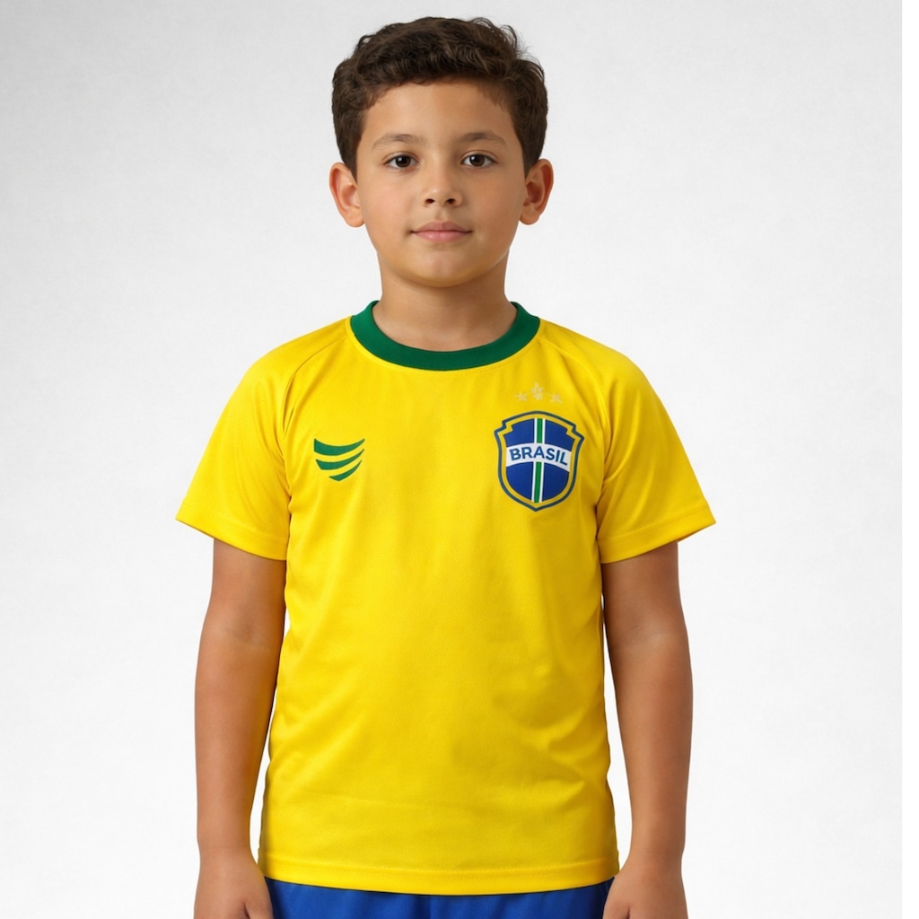 Imagem 2 do produto Camisa do Brasil Super Bolla Mini Craque Número 10 - Infantil