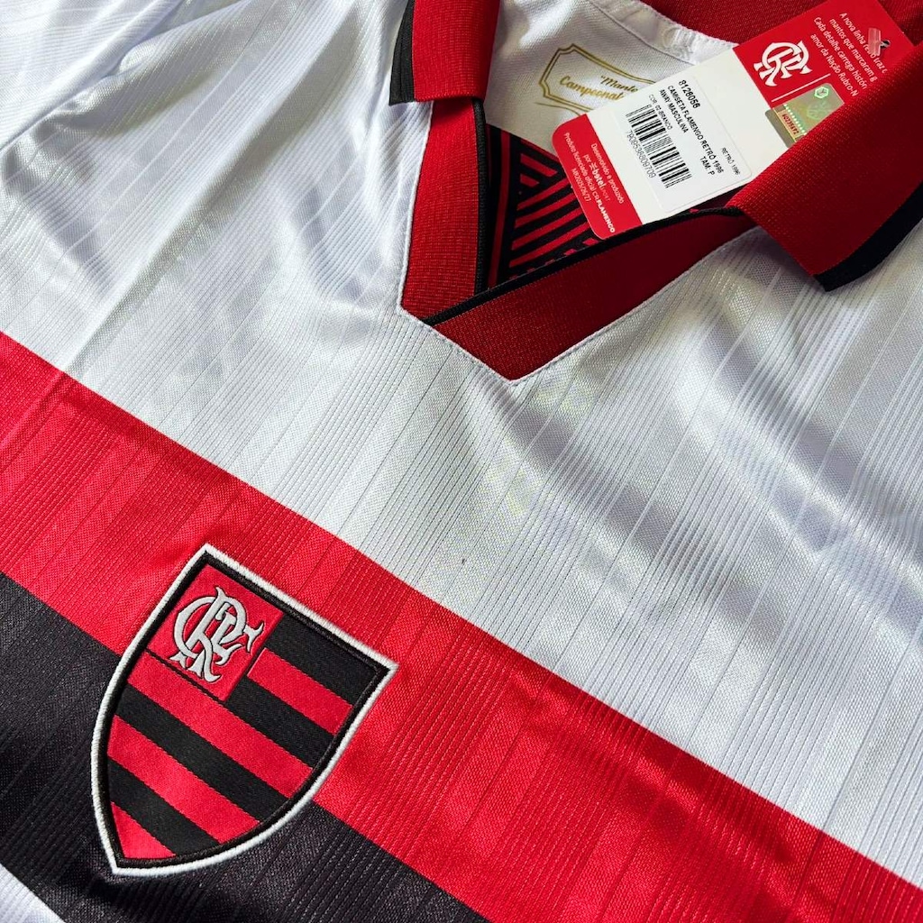 Imagem 3 do produto Camisa do Flamengo Polo Retrô 1996 Uniforme 2 Torcedor Betel - Masculina
