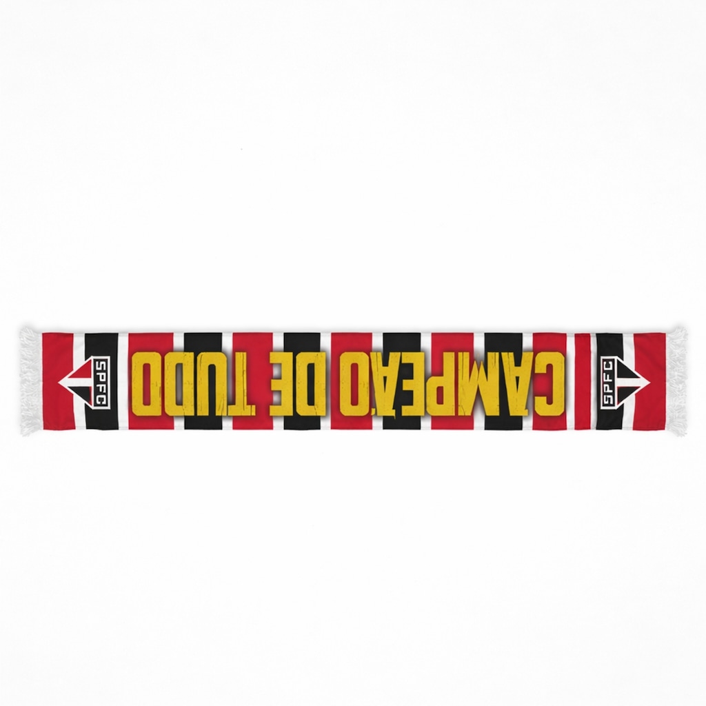 Imagem 3 do produto Cachecol do São Paulo Campeão de Tudo Tricolor Oficial BC Sartori