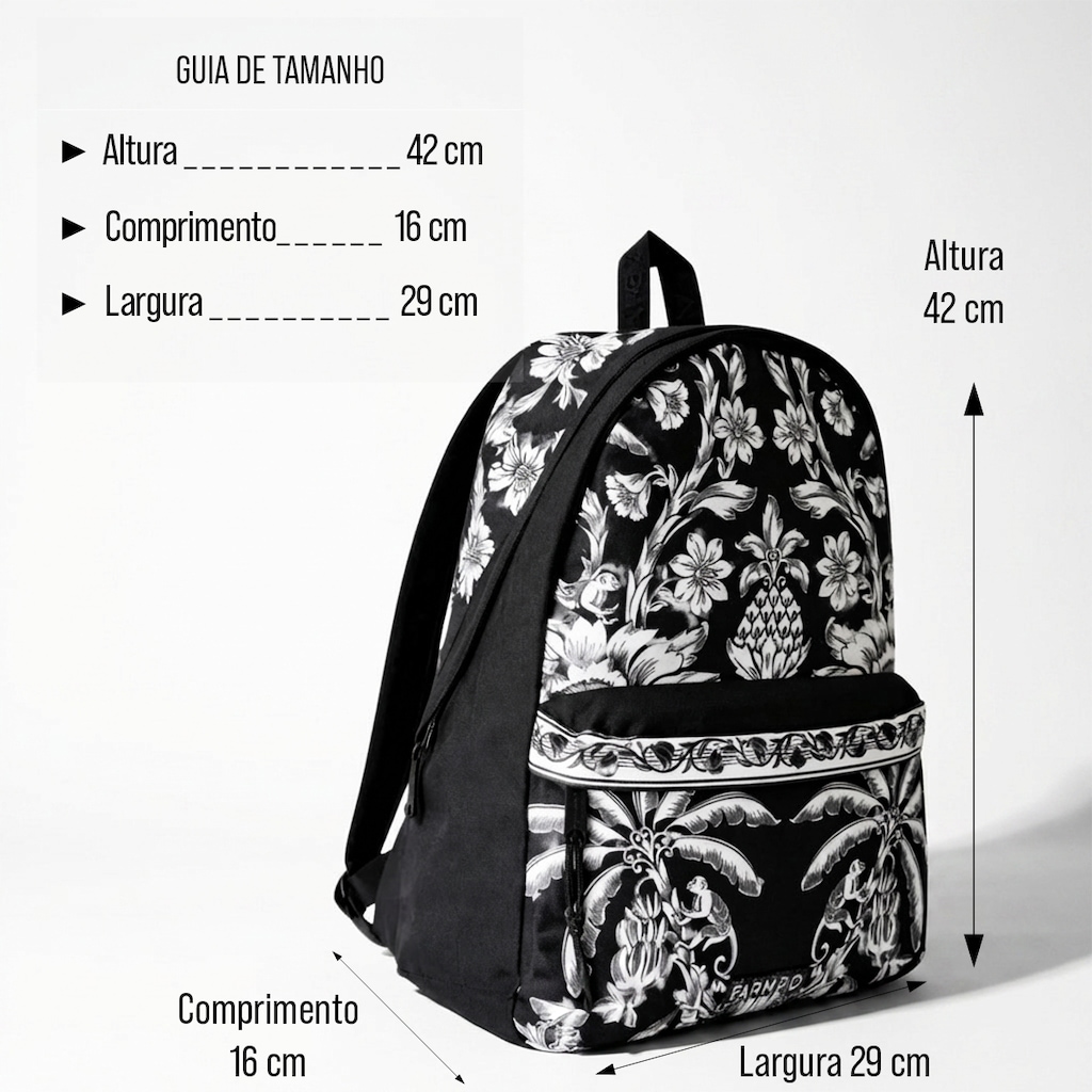 Imagem 5 do produto Mochila Farm Xodó Guacanaste Estampa Original - 19 litros