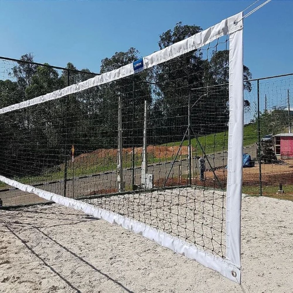 Imagem 2 do produto Rede de Beach Tennis Gismar Oficial 4 Faixas Branca BT4FS