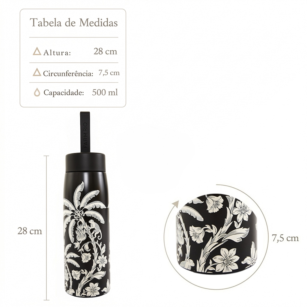 Imagem 5 do produto Garrafa Térmica Farm Que Sede Guanacaste Original Aço 500ml