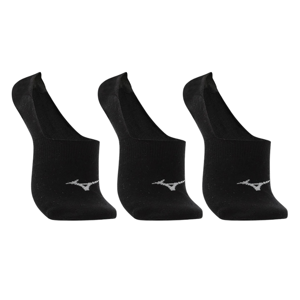 Imagem 2 do produto Kits Meia com 3 Pares Mizuno Básica Invisível Cano Médio
