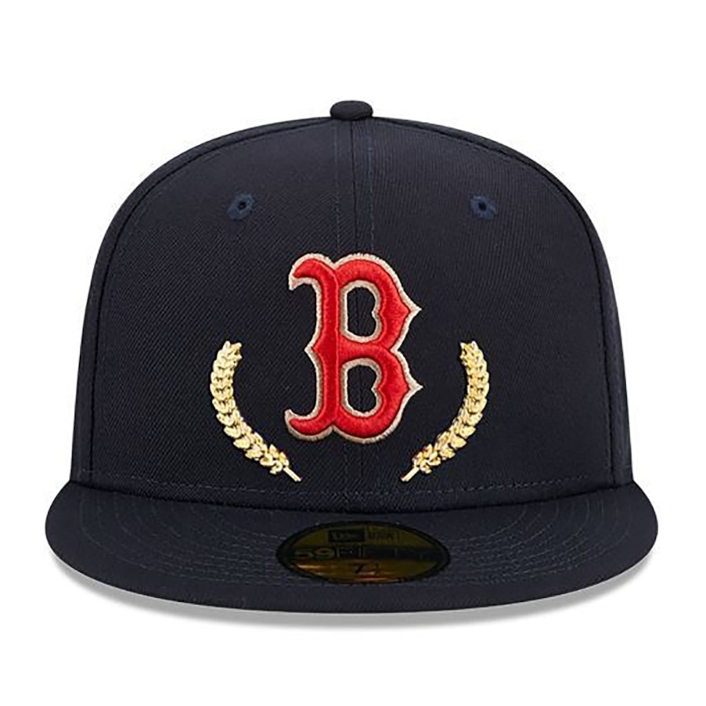 Imagem 2 do produto Boné Adulto New Era 59FIFTY Boston Red Sox Gold Leaf Aba Curva