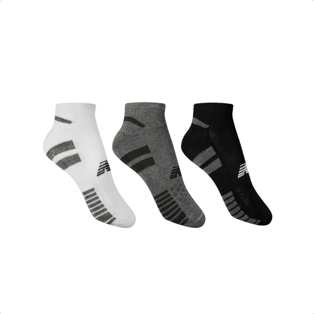 Imagem 2 do produto Kit Meia New Balance Cano Baixo - Masculino - 3 Pares