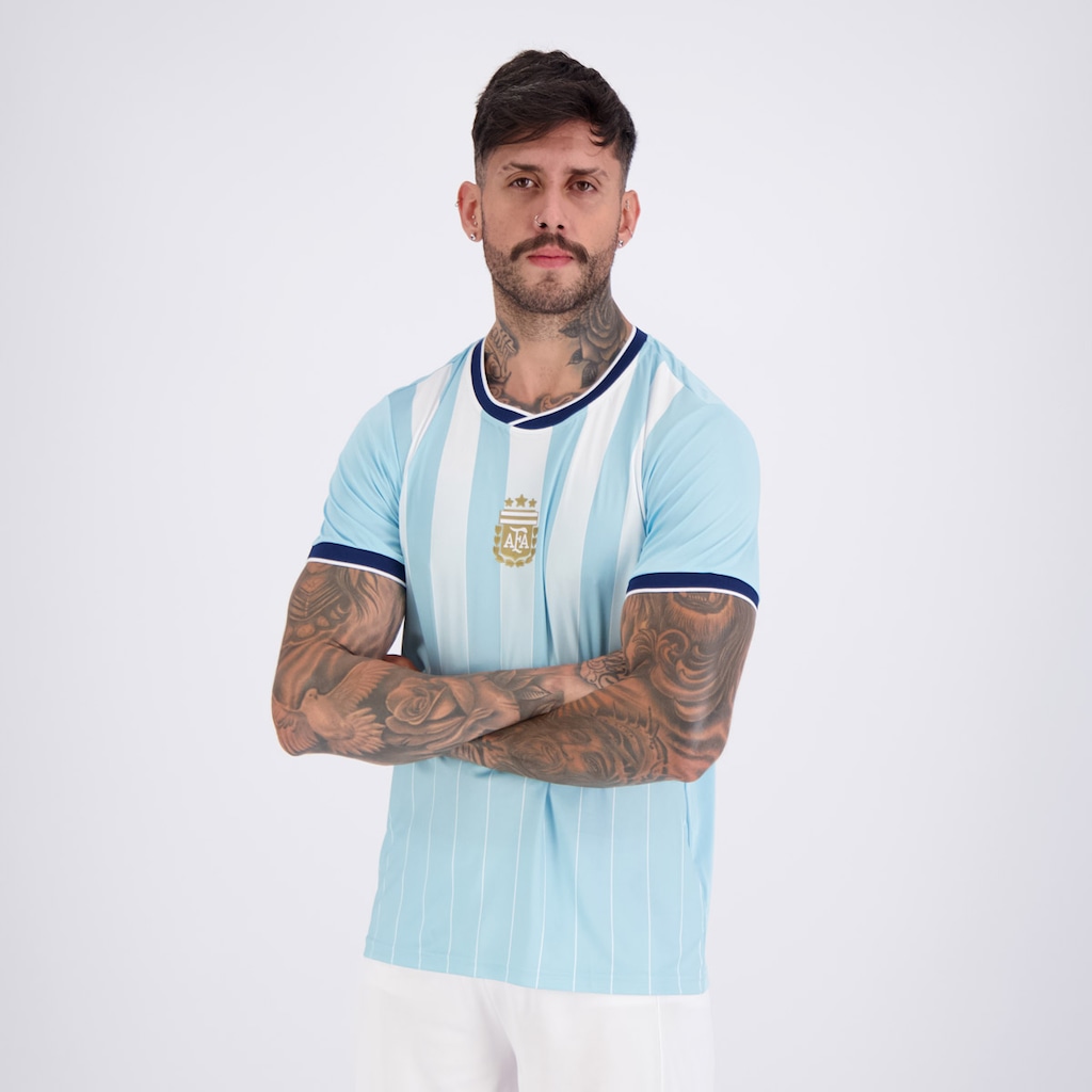 Imagem 4 do produto Camisa Argentina Lanes Azul 9 J. Alvarez FutFanatics Masculina
