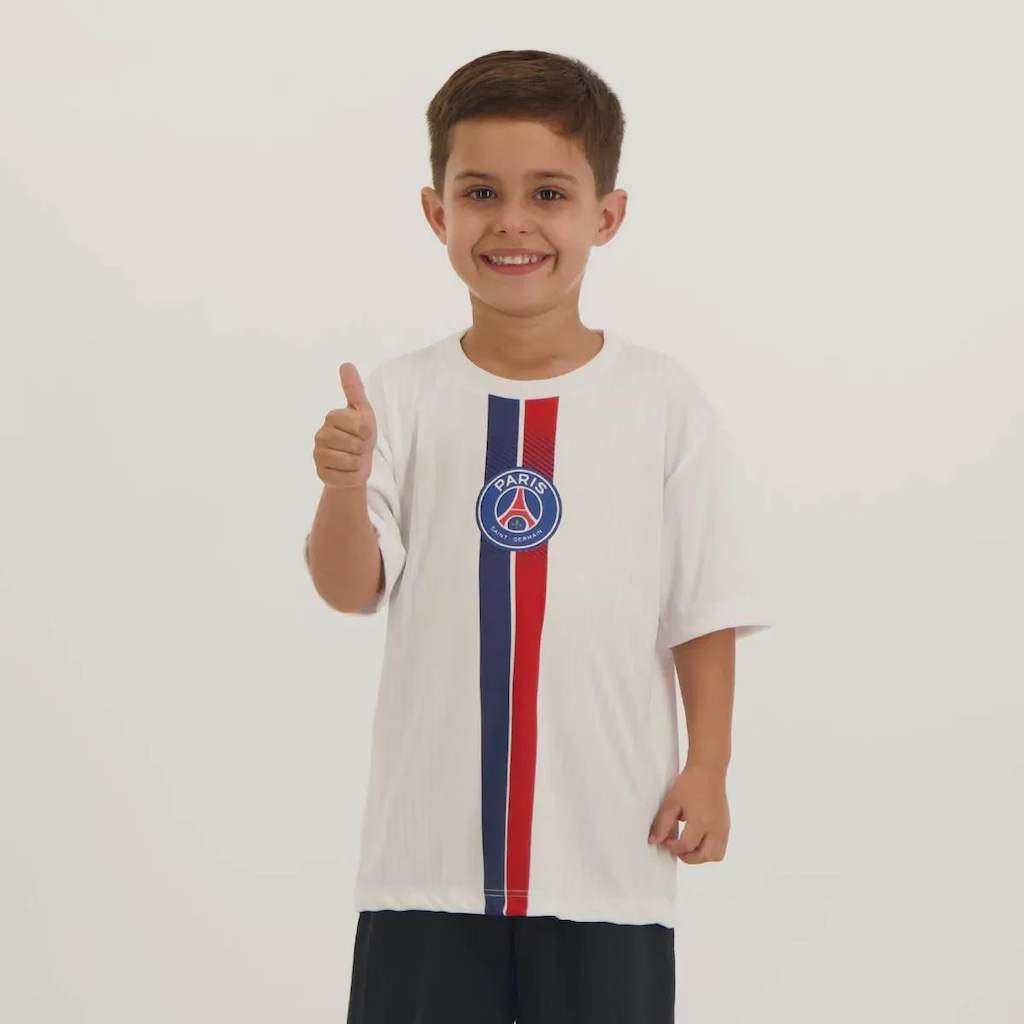 Imagem 2 do produto Kit de Camisa e Calção PSG FutFanatics Infantil