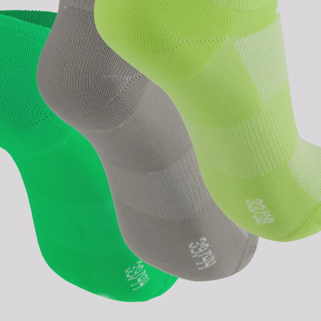 Imagem 4 do produto Kit 3 Meia Masculinas Cano Invisível Neon Olympikus