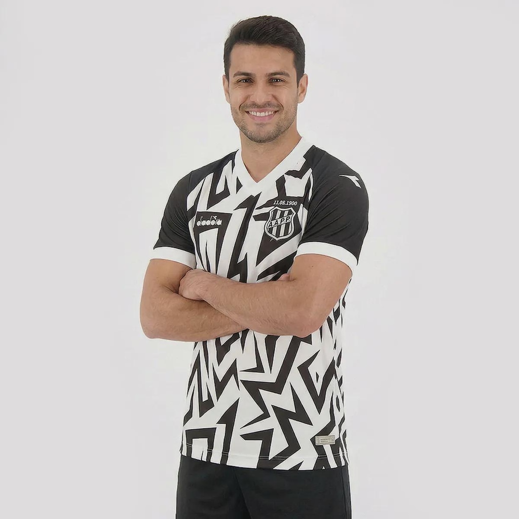 Imagem 2 do produto Camisa da Ponte Preta Aquecimento Atleta 2025 Diadora - Masculina