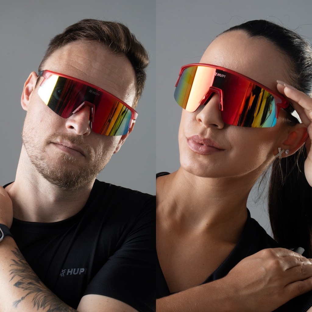 Imagem 4 do produto Óculos HUPI Sprint Cristal Lente Vermelho Espelhado