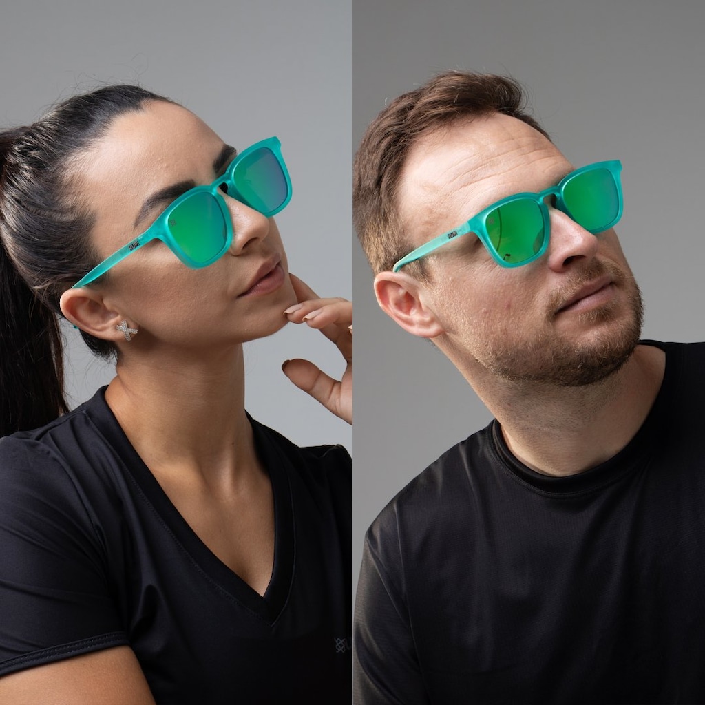 Imagem 4 do produto Óculos HUPI Rookie Cristal Verde Lente Verde Espelhado