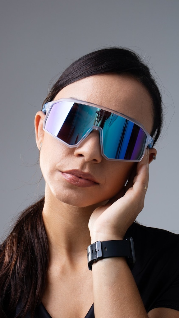 Imagem 2 do produto Óculos HUPI Edge Cristal Lente Azul Espelhado