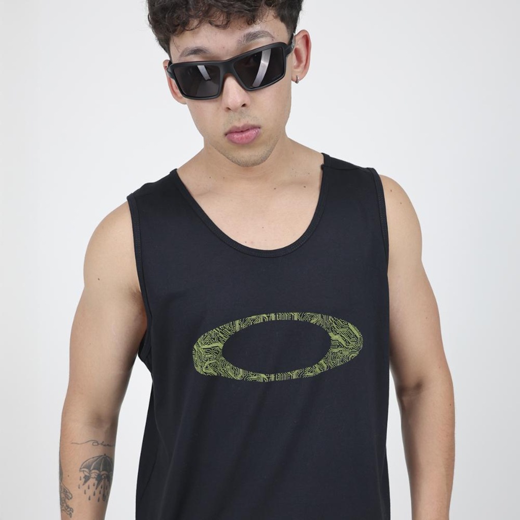 Imagem 4 do produto Camiseta Regata Masculina Oakley Ellipse Motherboard Tank Blackout