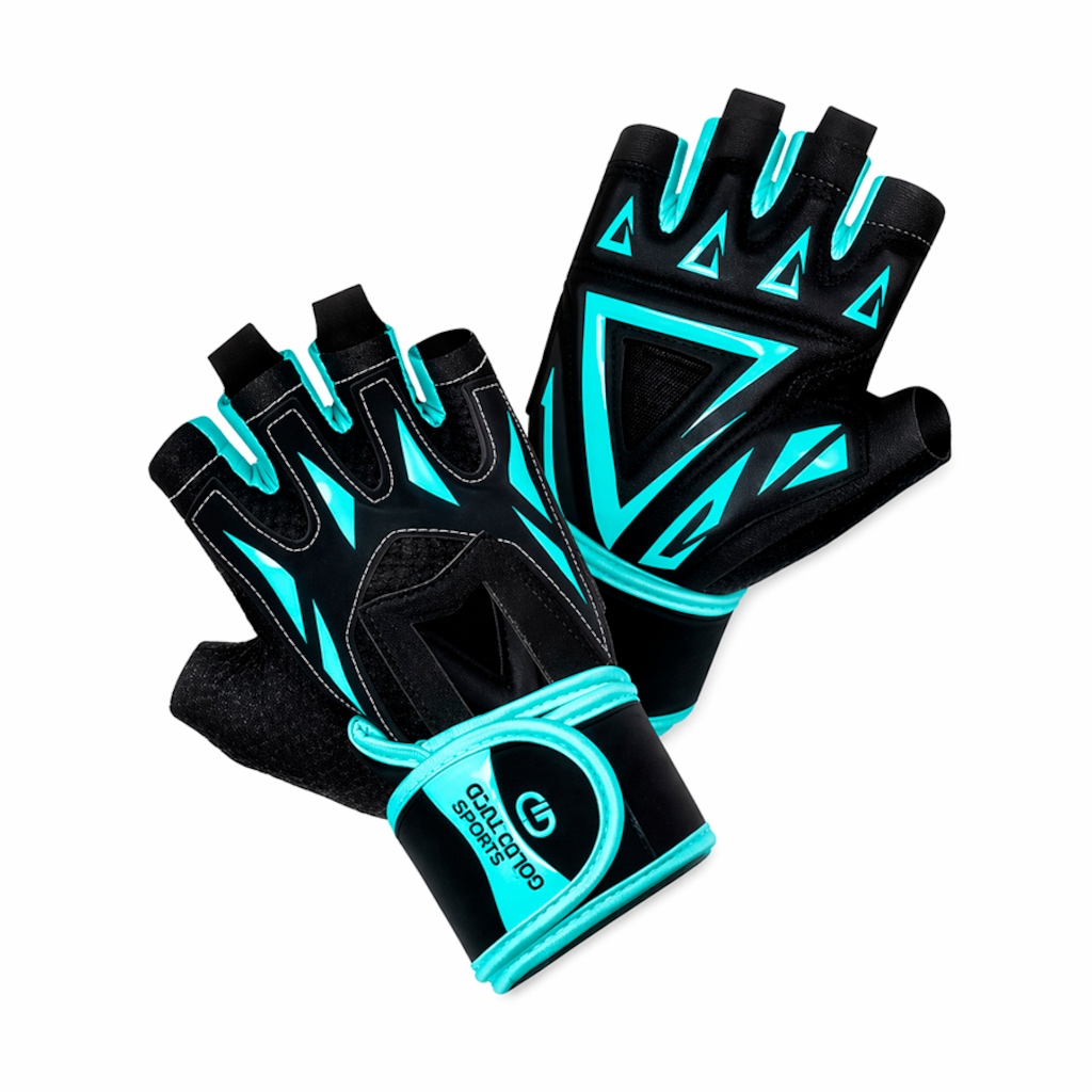 Imagem 2 do produto Luvas Esportiva Gold Sports Veiddorn Com Munhequeira Gel Meio Dedos Anti Slip Silicone Respirável