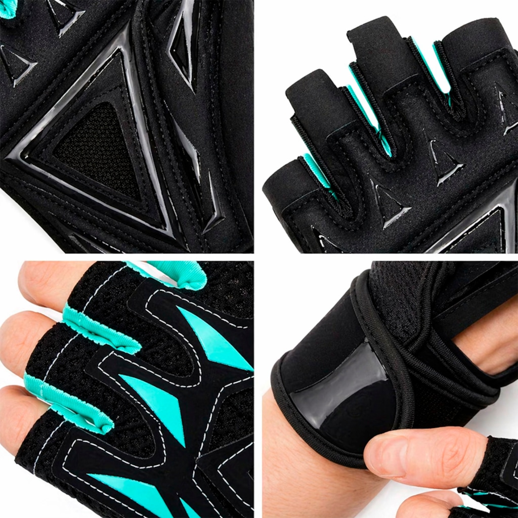 Imagem 3 do produto Luvas Esportiva Gold Sports Veiddorn Com Munhequeira Gel Meio Dedos Anti Slip Silicone Respirável