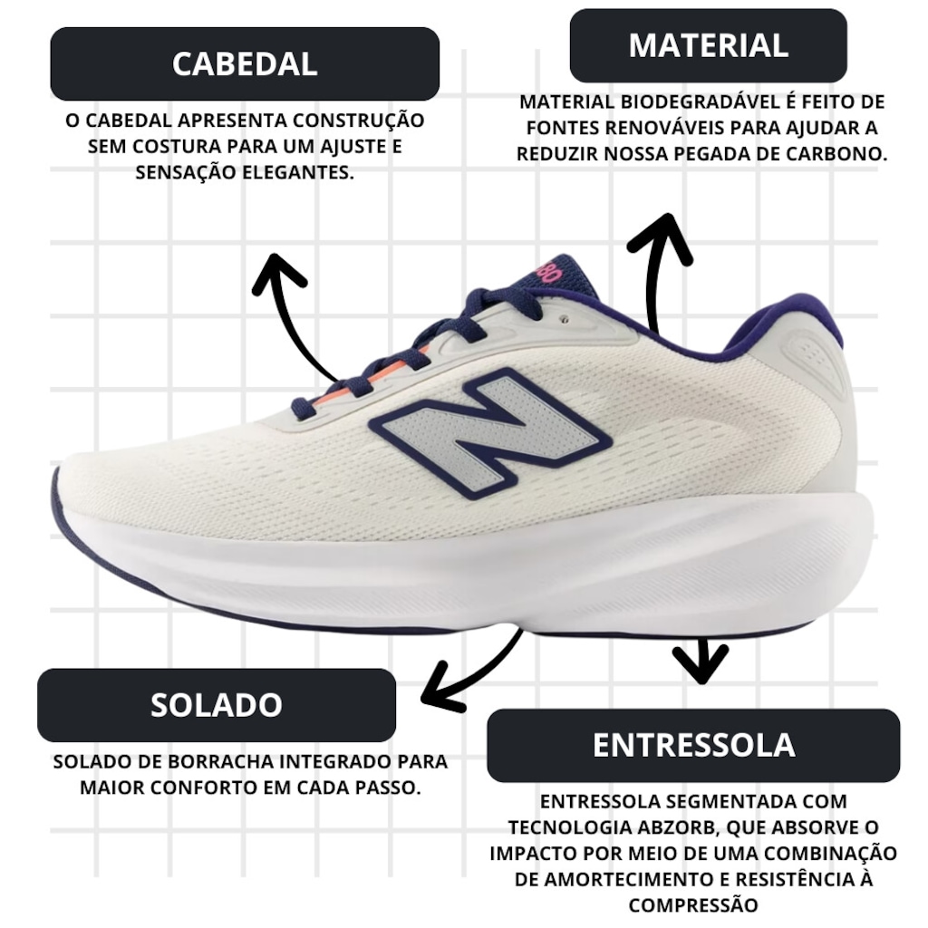 Imagem 4 do produto Kit Tênis New Balance 680 V9 e Meia - Feminino