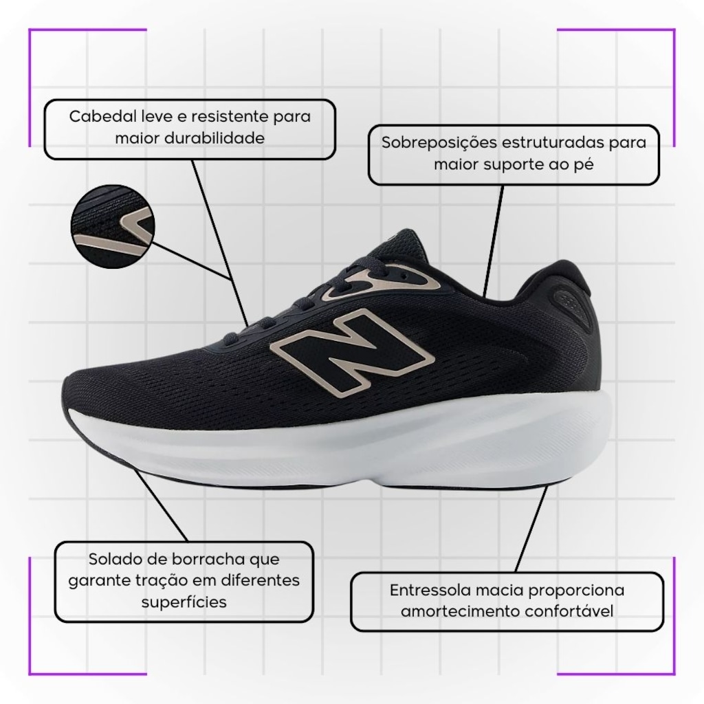 Imagem 3 do produto Kit Tênis New Balance 680 V9 e Meia - Feminino